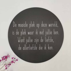 Muurcirkel De mooiste plek - Ø 20 cm