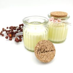 Geurkaarsje met gravure - musk