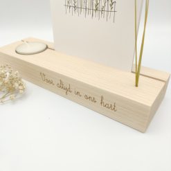 Memory shelf met theelichtje - Natural