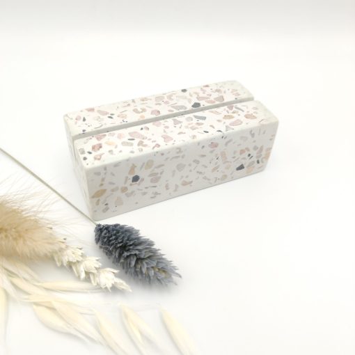 Terrazzo fotohouder - wit