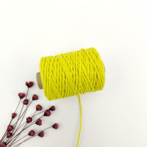 Cotton cord 1.5 mm - geel
