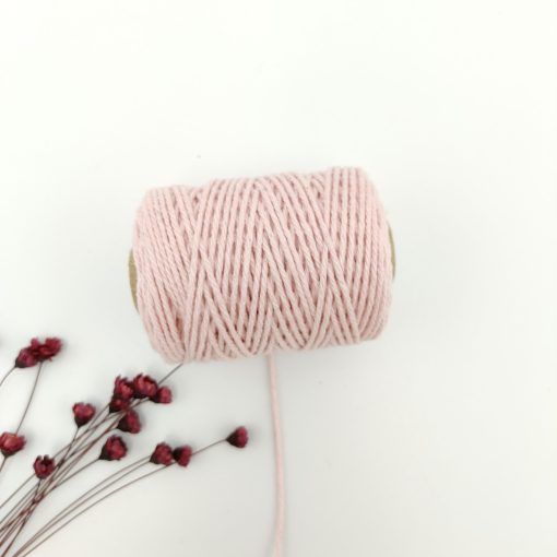 Cotton cord 1.5 mm - lichtroze