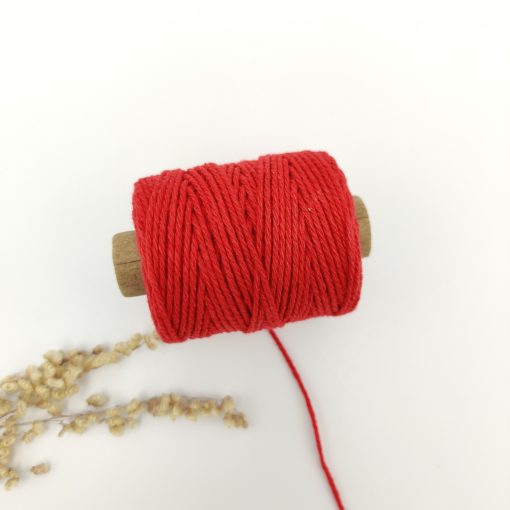 Cotton cord 1.5 mm - rood
