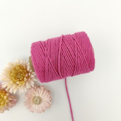 Cotton cord 1.5 mm - roze