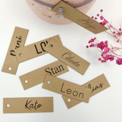Label kraft met print - 50 x 15 mm 00001