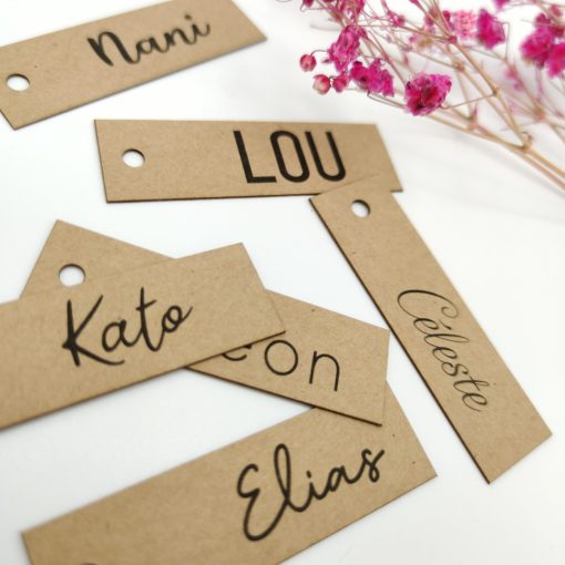 Label kraft met print - 50 x 15 mm 00002