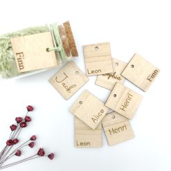 Label paulownia met gravure - 35 x 30 mm 00001