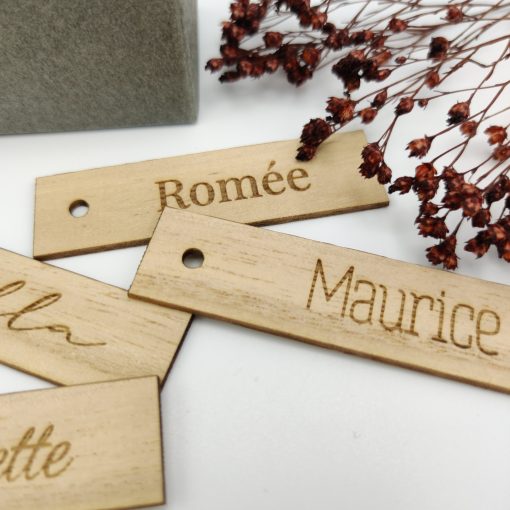 Label paulownia met gravure - 60 x 16 mm 00002