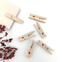 Mini wasknijpers naturel - 10 stuks