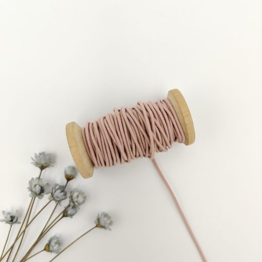 Ronde elastische koord 1 mm - oudroze