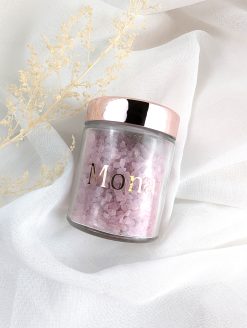 Frej Rond potje transparant met schroefdeksel rose goud – 80 ml
