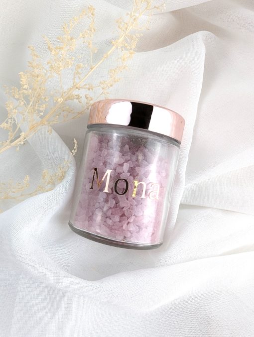 Frej Rond potje transparant met schroefdeksel rose goud – 80 ml