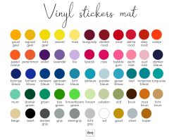 Frej - kleuren vinyl stickers mat