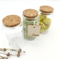 Glazen potje met kurk - 7,5 x 4,5 cm 00002