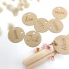 Label kraft rond met gravure - 30 mm 00006