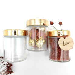 Rond potje transparant met schroefdeksel goud - 80 ml 00001