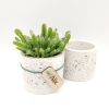 Terrazzo bloempotje - wit
