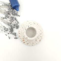 Terrazzo kandelaar - wit 00001