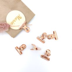 Metalen clip retro - rose gold