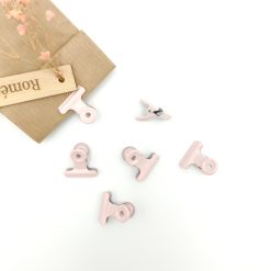 Metalen clip retro - roze