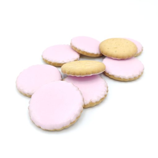 Koekjes met roze glazuur - aardbeien - 500gr 00002