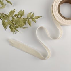 Lint katoen (per meter) - 15 mm - ecru