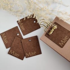 Label cognac met gravure - 35 x 30 mm
