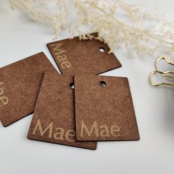 Label cognac met gravure - 35 x 30 mm