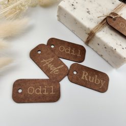 Label cognac met gravure - 40 x 20 mm