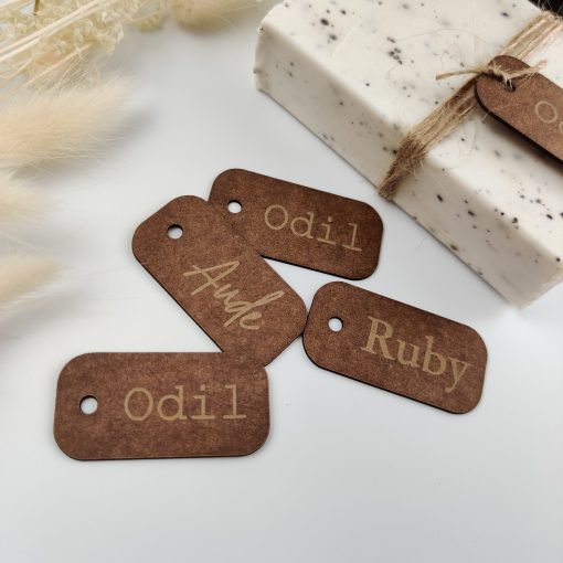 Label cognac met gravure - 40 x 20 mm