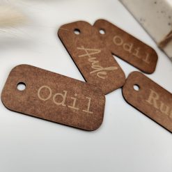 Label cognac met gravure - 40 x 20 mm