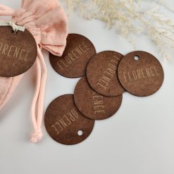 Label cognac rond met gravure - 40 mm