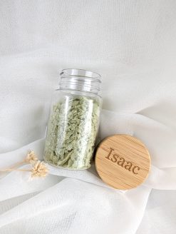 Frej Potje met schroefdeksel bamboe - 80 ml - inclusief gravure