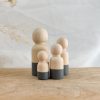 Houten poppetje mannelijk - Neutraalgrijs