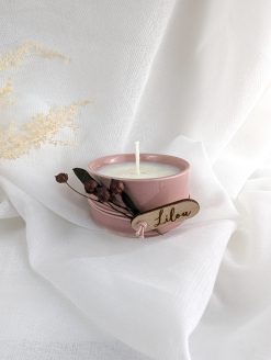Frej Kaarsje keramiek - oud roze