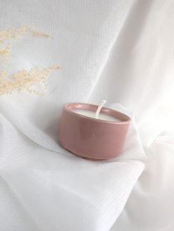 Frej Kaarsje keramiek - oud roze