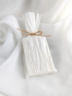 Zeepstuk in eco wikkel - wit